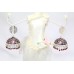 Traditional Enamel jhumki earring 925 sterling silver maroon beads handwork B991
